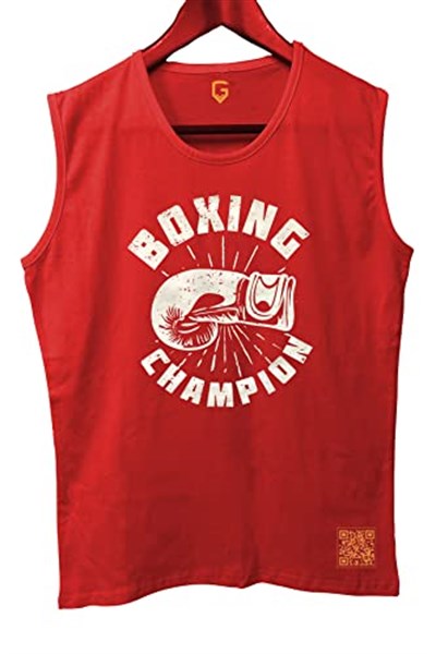 TOP GLORY (T528) BoxinChampB Tank Top Kolsuz Sporcu TShirt-