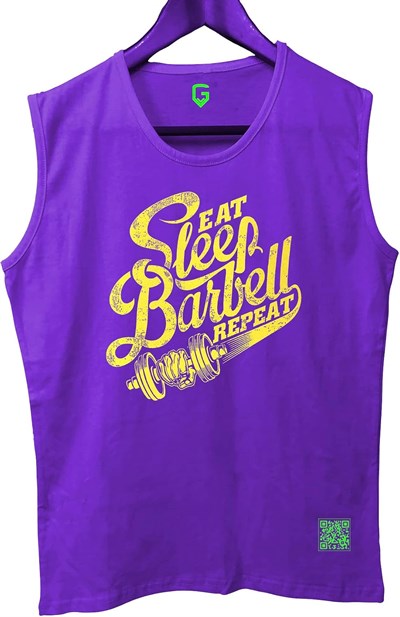 TOP GLORY (T63) SleepBarbellX Kolsuz Sporcu T-Shirt Tank Top -