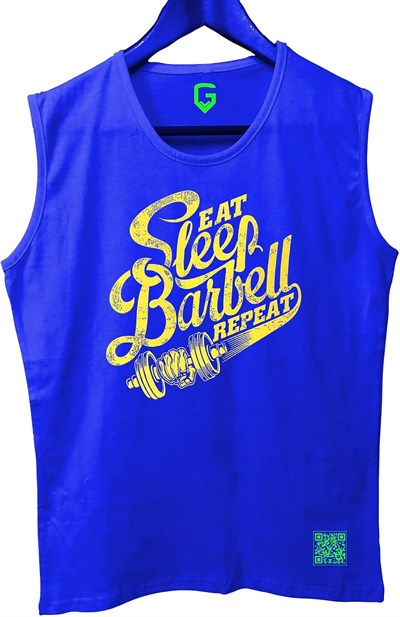 TOP GLORY (T63) SleepBarbellX Kolsuz Sporcu T-Shirt Tank Top -