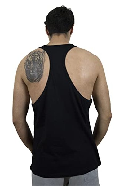TOP GLORY (T796) Erkek Lacivert Fitness Gym Tank Top Sporcu Atleti-