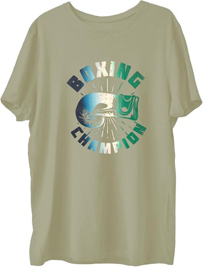 TOP GLORY (T823) Ngu Baskılı Penye Boks Sporcu T-shirt-