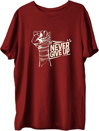 TOP GLORY (T823) Ngu Baskılı Penye Boks Sporcu T-shirt-