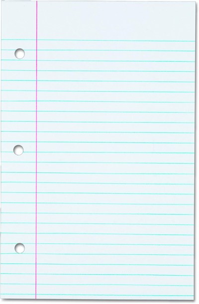 Tops notebook Filler kağıt, çizgili, 21,6 x 14 cm, delikli, Schwergewicht, 100 yaprak/paket (62304)
