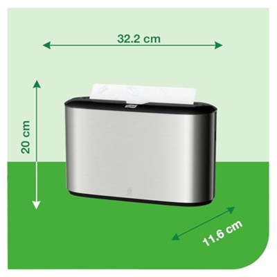 Tork | 460005 Xpress® Tezgah Üstü Z Katlı Havlu Kağıt Dispenseri Metal Inox