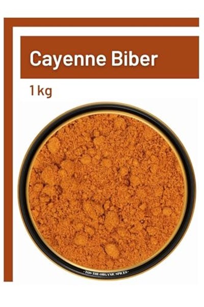 TOS The Organic Spices Cayenne Biber 1 Kg (1. Kalite) Capsicum Annuum, TOS5589