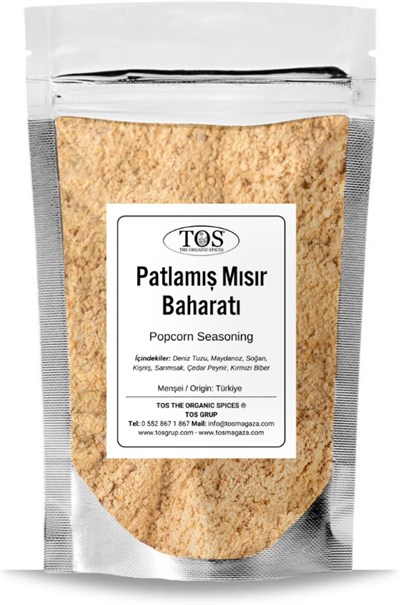 TOS The Organic Spices Patlamış Mısır Baharatı 100 gr Popcorn Spice Blend - Premium Quality | Baharat Karışımı, TOS4994P