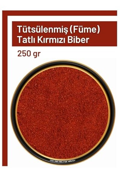 TOS The Organic Spices Tütsülenmiş (FÜME) Tatlı Biber 250 gr (1. KALİTE) Capsicum Annuum, TOS1716