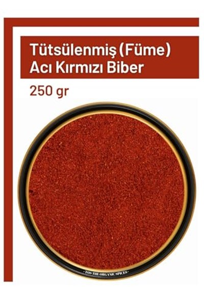 TOS The Organic Spices Tütsülenmiş (FÜME) Acı Biber 250 gr (1. KALİTE) Capsicum Annuum, TOS3139
