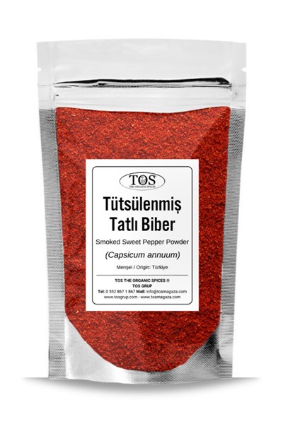 TOS The Organic Spices Tütsülenmiş (FÜME) Tatlı Biber 250 gr (1. KALİTE) Capsicum Annuum, TOS1716