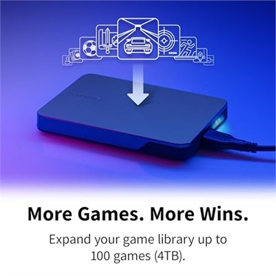 Toshiba Canvio Gaming 1TB taşınabilir harici sabit disk, USB 3.2, Play Station ve Xbox için, siyah (HDTX210EK3AA) | PlayStation, Xbox ve PC için; oyun kitaplıkları için optimize edilmiştir; hızlı şarj