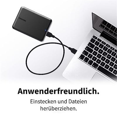 Toshiba Canvio Partner 1 TB taşınabilir 2, 5 inç harici HDD, USB 3.2 Gen 1, Mac ve Windows ile uyumlu, USB ile çalışır - Seçenekler: 1 TB, 2 TB, 4 TB, Canvio Partner, Koruma Kılıflı