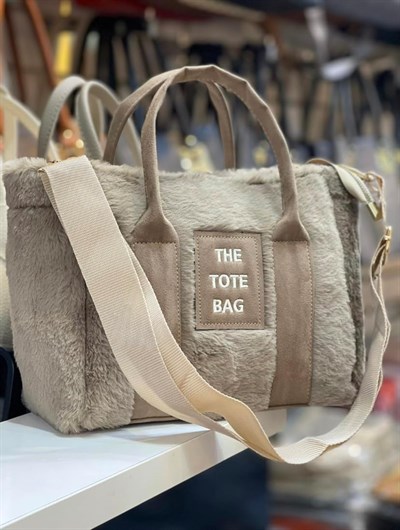TOTE BAG Yeni Sezon Peluş Çanta (bej)