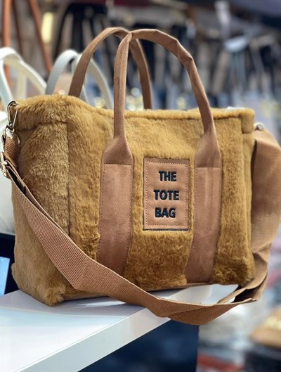 TOTE BAG Yeni Sezon Peluş Çanta (kahverengi)