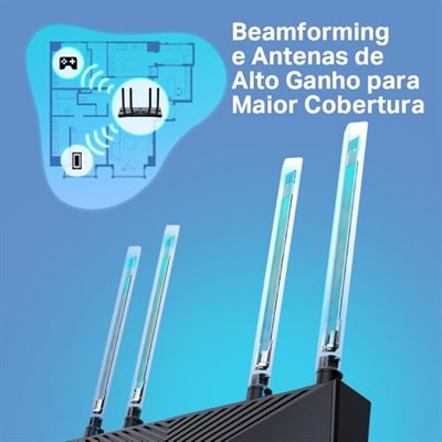 TP-Link Archer AX53, AX3000 Dual Band Gigabit Wi-Fi 6 Router, Fiber Destekli, 4× Gigabit LAN Ports, WPA3, Oyun için İdeal Xbox/PS4/Steam