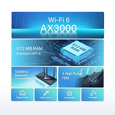 TP-Link Archer AX55, AX3000 Mbps Dual Band Wi-Fi 6 Router, Fiber Destekli, 4× Gigabit LAN Ports, WPA3, 1× USB 3.0 Port, Oyun için İdeal Xbox/PS4/8K Steam - Seçenekler: AX3000 Router, AC Router