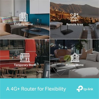 TP-Link Archer MR600, 4G+ Cat6 AC1200 Mbps Wireless Dual-Band Gigabit Router, 4G/3G SIM Yuvası, MU-MIMO Teknolojisi, Yapılandırma Gerektirmez, Konuk Ağı ve Ebeveyn Kontrolü Desteği