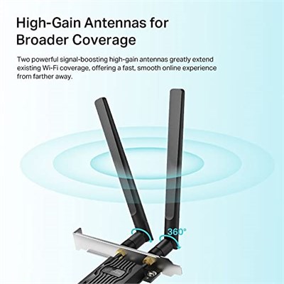 TP-Link Archer TX20E, AX1800 Wi-Fi 6 Bluetooth 5.2 PCIe Ağ Kartı - Seçenekler: AX1800 PCI-E, Wi-Fi 7 BE9300