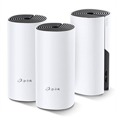 TP-Link Deco M4 3-pack , AC1200 Mbps, Dual-Band, Gigabit Portları, 100 Cihaza Kadar Bağlanılabilirlik, 370 m²ye Kadar Kapsama, Mobil Uygulama ile Kolay Kurulum, Wi-Fi 5 Mesh Sistemi