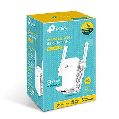 TP-Link N300 Evrensel Menzil Genişletici, Geniş Bant/Wi-Fi Genişletici, Wi-Fi Güçlendirici/Hotspot, 1 Ethernet Bağlantı Noktası ve 2 Harici Anten, Tak ve Çalıştır, Dahili Erişim Noktası Modu,