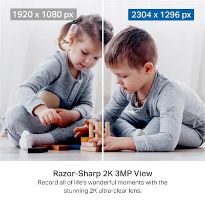 TP-Link Tapo C211 2K 3MP Yatay ve Dikey Ev Güvenliği Wi-Fi Kamerası, Gece Görüşü, IP66 Su Geçirmez, Siyah Renk + 64GB Kioxia MicroSD Bellek