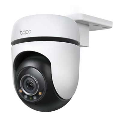 TP-Link Tapo TC41 2K Dış Mekan Pan/Tilt Güvenlik Wi-Fi Kamera, IP65 Hava Koşullarına Dayanıklı, Hareket Algılama, 360° Görsel Kapsama Alanı, Tam Renkli Gece Görüşü, Yerel Depolama, Alexa ve GoogleHome