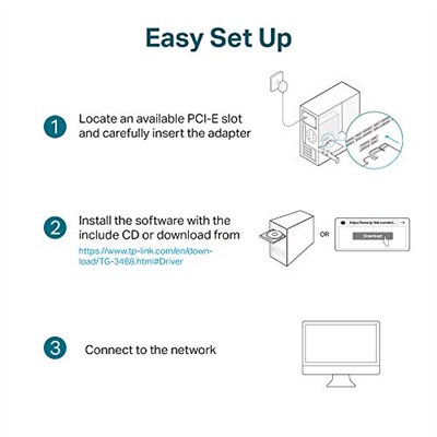 TP-Link TG-3468, 10/100/1000Mbps Gigabit PCI Express Network Adaptör