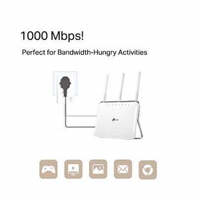 TP-Link TL-PA7017P KIT, AV1000 Gigabit Passthrough Powerline Başlangıç Kiti