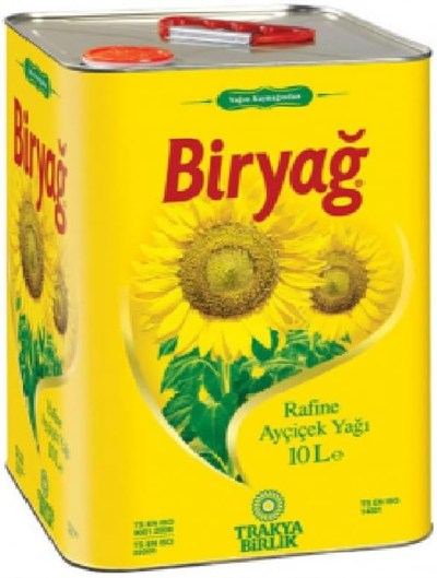 Trakyabirlik Biryağ Rafine Ayçiçek Yağı Teneke 10 lt