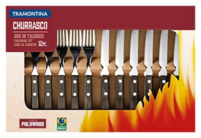 Tramontina Churrasco 21199/903 Çatal Bıçak Barbekü Seti (12li Kutu)