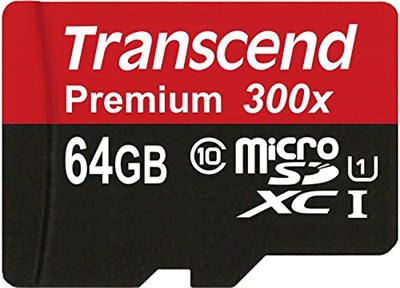 Transcend Premium Class 10 microSDXC 64 GB hafıza kartı, SD adaptörlü (UHS-I, 45 Mbps okuma hızı) [Amazon hayal kırıklığı yaratmayan ambalaj]