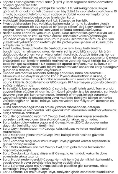 Transformacion 2Li Sızdırmaz Silikon Çaydanlık Ucu Aparatı - Damlatma Önleyici Akıllı Başlık - Isıya Dayanıklı