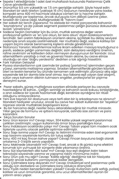 Transformacion Çelik Cezve 400 Ml - Süt Ve Kahve Cezvesi Paslanmaz Çelik, 719644