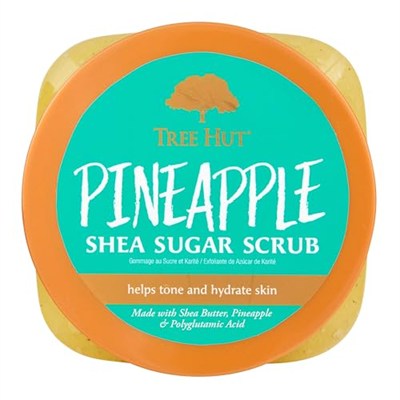 Tree Hut Ananas Shea Şeker Ovma | Peeling Vücut Ovma Yumuşak ve Nemli Bir His için Ölü, Kuru Cildi Temizler | Besleyici Temel Vücut Bakımı | 18 oz.