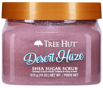 Tree Hut Desert Haze Shea Sugar Scrub | Peeling vücut peelingi, yumuşak ve nemli bir his için ölü ve kuru cildi giderir | bakım sağlayan esansiyel vücut bakımı | 532 ml