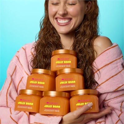 Tree Hut Jelly Bear Shea Şeker Ovma, Peeling, Nemlendirici ve Nemlendirici Vücut Ovma Shea Yağı ve Besleyici Uçucu Yağlar, Pürüzsüz ve Yumuşatılmış Cilt, 18 oz