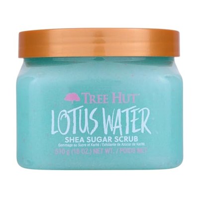 Tree Hut Lotus Su Shea Şeker Ovma | Peeling Vücut Ovma Yumuşak ve Nemlendirilmiş Bir His için Ölü, Kuru Cildi Temizler | Besleyici Temel Vücut Bakımı | 18 oz.