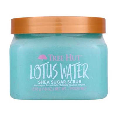 Tree Hut Lotus Su Shea Şeker Ovma | Peeling Vücut Ovma Yumuşak ve Nemlendirilmiş Bir His için Ölü, Kuru Cildi Temizler | Besleyici Temel Vücut Bakımı | 18 oz.