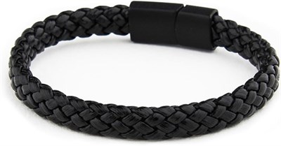 Trend Collection Erkek Hakiki Deri Bileklik Siyah Renk Klasik Bileklik