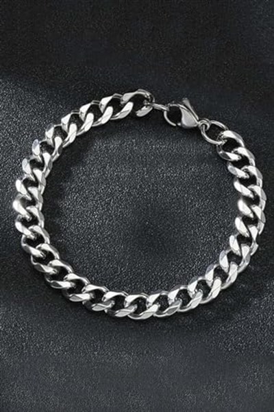 Trend Collection Gurmet Klasik Model Unisex Gümüş Paslanmaz Çelik Erkek Bileklik
