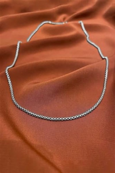 Trend Collection Kararmaz Ince Örme Model Çelik Erkek Kolye Zincir