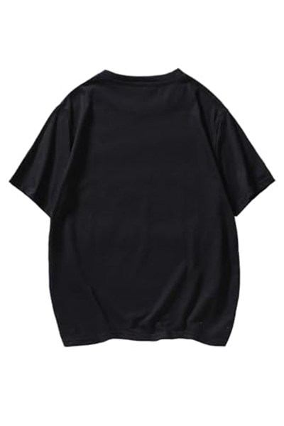 TrendSeninle Erkek Siyah T-shirt Chill Baskılı Oversize Tişört