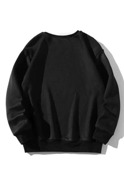 TrendSeninle Kadın Kahve Oversize Brooklyn Citylights Baskılı Sweatshirt
