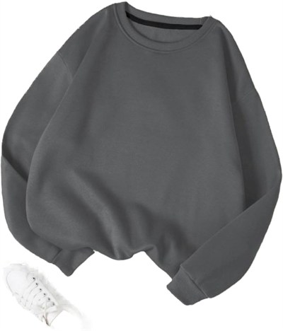 TrendSeninle Kadın Leylak Moru Düz Bisiklet Yaka Sweatshirt