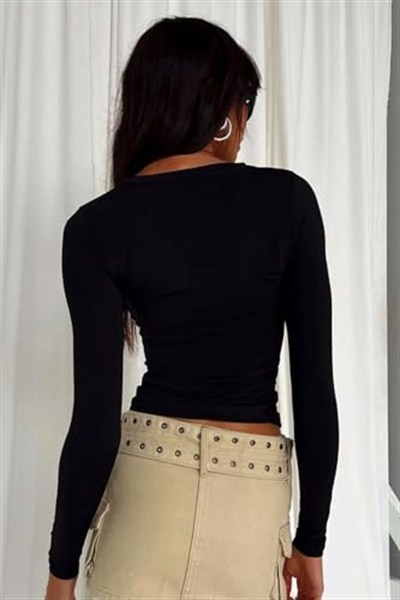 Trendseninle Kadın Uzun Kollu Shirt Kn-bdyblzz