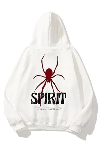 TrendSeninle Unisex Baskılı Oversize Sweatshirt Hoodie
