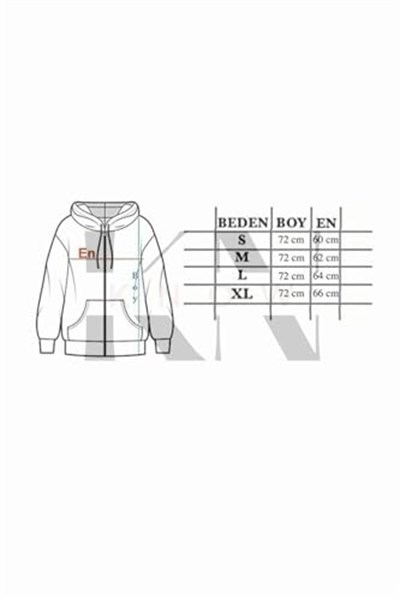 TrendSeninle Unisex Gri London Baskılı Fermuarlı Sweat Hırka