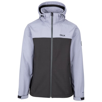 Trespass DLX Erkek Softshell Ceket Fermuarlı Kapüşon Geri Dönüştürülmüş Malzemelerden Yapılmıştır Moyler, fırtına gri, M
