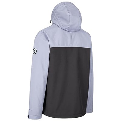 Trespass DLX Erkek Softshell Ceket Fermuarlı Kapüşon Geri Dönüştürülmüş Malzemelerden Yapılmıştır Moyler, fırtına gri, M