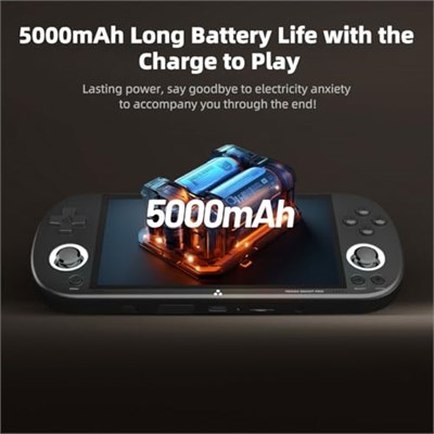 Trimui Smart Pro Oyun Konsolu 4.96-İnç 720x1280 IPS Ekran Dahili 64G TF Kart Video Oyun Konsolları 5000mAh Lityum Pil Çoklu Simülatörleri Destekler Günlük Oyun Konsol - Seçenekler: Gri-64G, 64G--Siyah