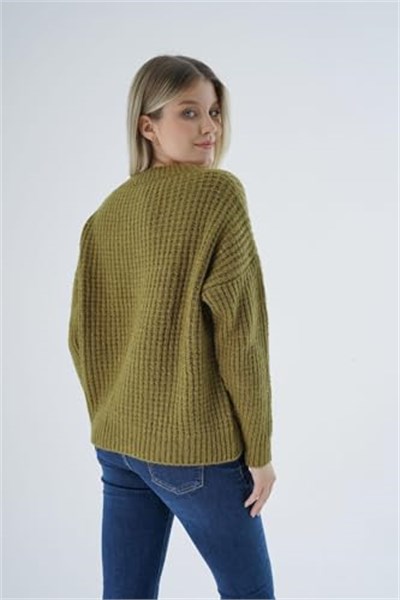 TRİST STAR Kadın Oversize Selanik Örgü Triko Kazak TRIST-6160